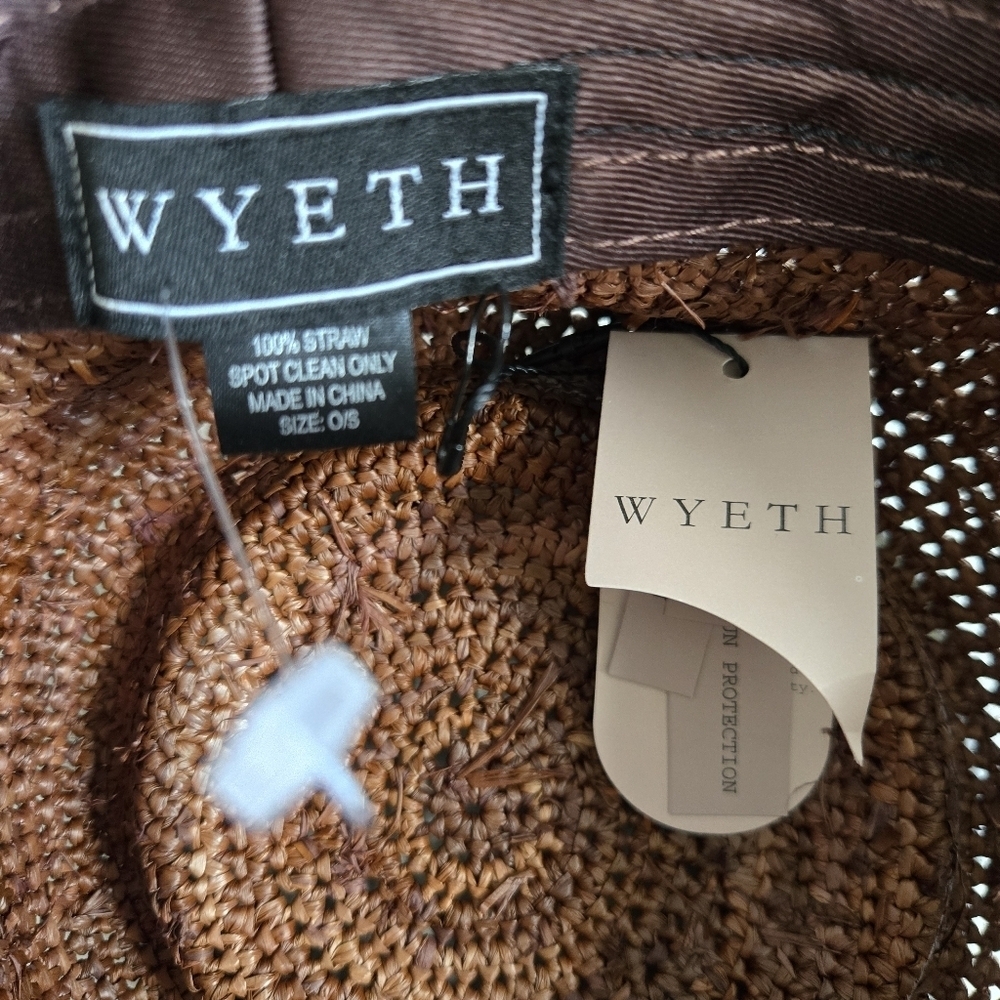 New Wyeth Tali 100% Raffia Straw Chocolate Bucket Hat One Size NWT - Picture 11 of 11
